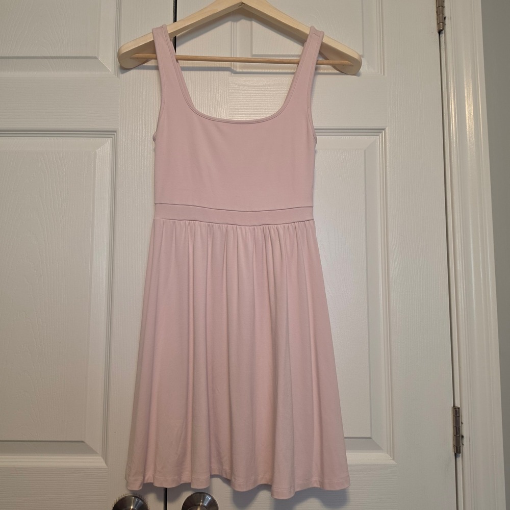 Wilfred Aritzia Sleeveless Empire Waist Mini Dress Pastel Pink Size Small